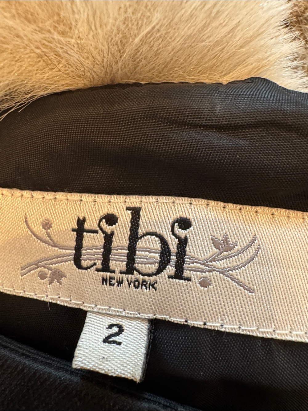 Tibi Black Mini Dress with Embellished Cap Sleeves - Picture 7 of 11